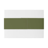 Groene, vaste kleur voor het leger uitnodigingen wikkel (Achterkant Voorbeeld)