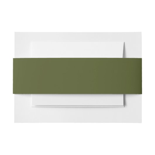 Groene, vaste kleur voor het leger uitnodigingen wikkel (Voorkant Voorbeeld)