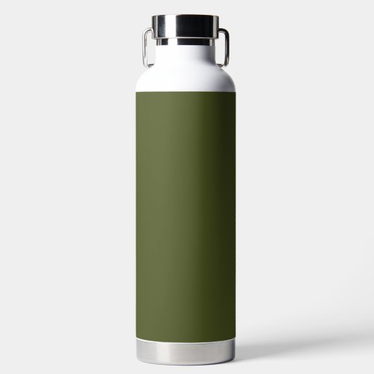 Groene, vaste kleur voor het leger waterfles (Voorkant)