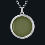 Groene, vaste kleur voor het leger zilver vergulden ketting<br><div class="desc">Groene,  vaste kleur voor het leger</div>