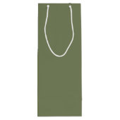 Groene, vaste kleur wijn cadeautas (Achterkant)