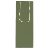 Groene, vaste kleur wijn cadeautas (Voorkant)