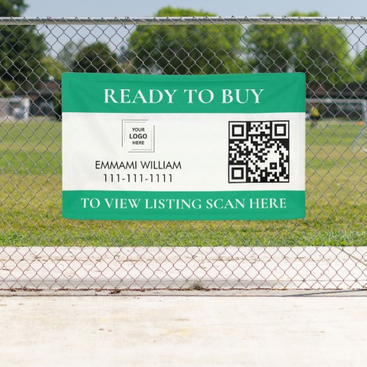 Groene Vastgoed QR-code Open Huis Banner (Insitu)