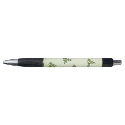 Groene vechtende draak pen (Voorkant)