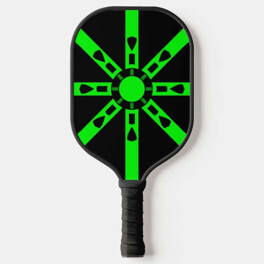 Groene Vector Burst Pickleball Paddle (Voorkant)