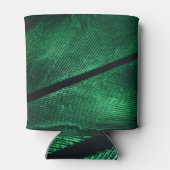 Groene veer, mooie patroontextuur. blikjeskoeler (Achterkant)