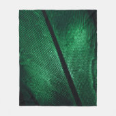 Groene veer, mooie patroontextuur. fleece deken (Voorkant)