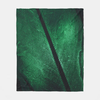 Groene veer, mooie patroontextuur. fleece deken