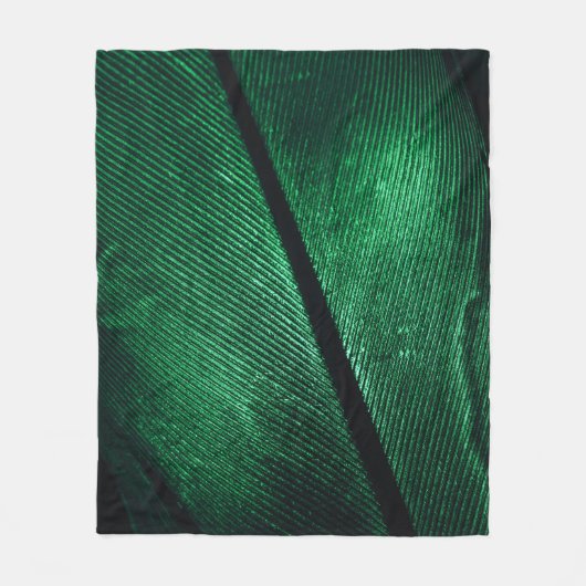 Groene veer, mooie patroontextuur. fleece deken (Voorkant)