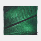 Groene veer, mooie patroontextuur. fleece deken (Voorkant (Horizontaal))