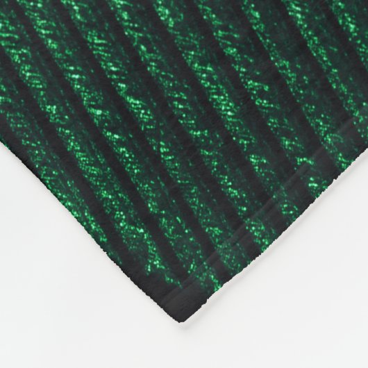 Groene veer, mooie patroontextuur. fleece deken (Hoek)