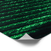 Groene veer, mooie patroontextuur. poster (Hoek)