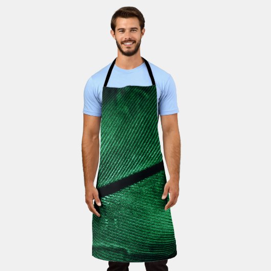 Groene veer, mooie patroontextuur. schort (Gedragen)