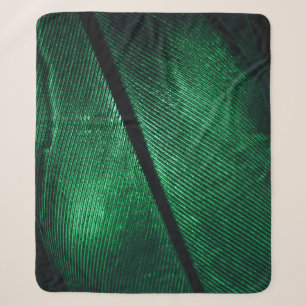 Groene veer, mooie patroontextuur. sherpa deken