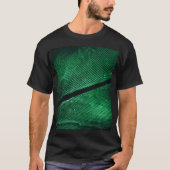Groene veer, mooie patroontextuur. t-shirt (Voorkant)