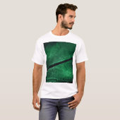 Groene veer, mooie patroontextuur. t-shirt (Voorkant volledig)