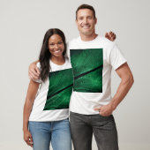 Groene veer, mooie patroontextuur. t-shirt (Unisex)
