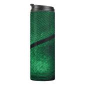 Groene veer, mooie patroontextuur. thermosbeker (Geroteerd rechts)
