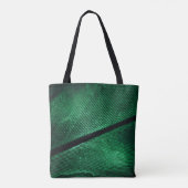 Groene veer, mooie patroontextuur. tote bag (Achterkant)
