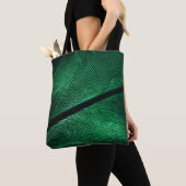 Groene veer, mooie patroontextuur. tote bag (Dichtbij)