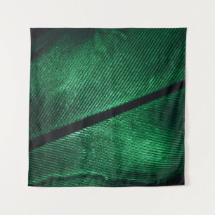 Groene veer, mooie patroontextuur. wandkleed