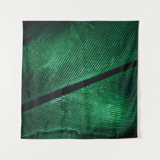 Groene veer, mooie patroontextuur. wandkleed (Voorkant)