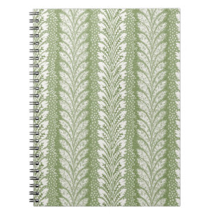 Groene Veer Streep, Elegante Botanische Notitieboek