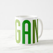 Groene Vegan Koffiekop Mok (Voorkant rechts)