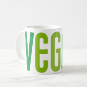 Groene Vegan Koffiekop Mok (Voorkant links)