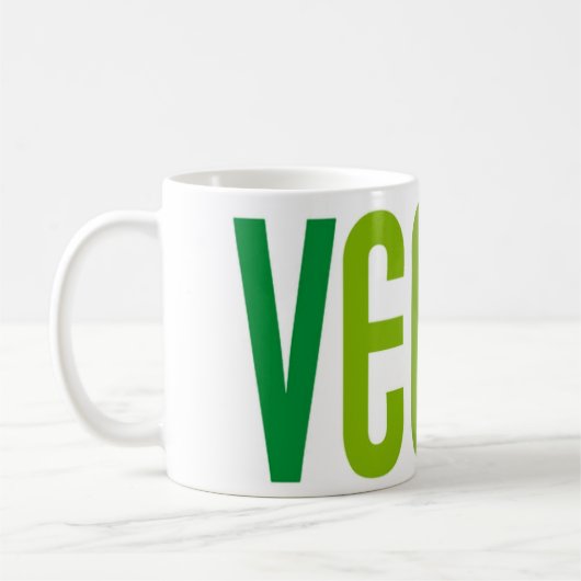 Groene Vegan Koffiekop Mok (Links)
