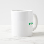 groene " veganletters " , witte achtergrond grote koffiekop (Voorkant rechts)