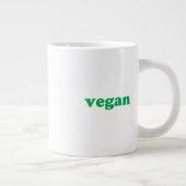 groene " veganletters " , witte achtergrond grote koffiekop (Rechts)