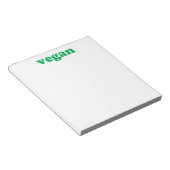 groene " veganletters " , witte achtergrond notitieblok (Schuin)