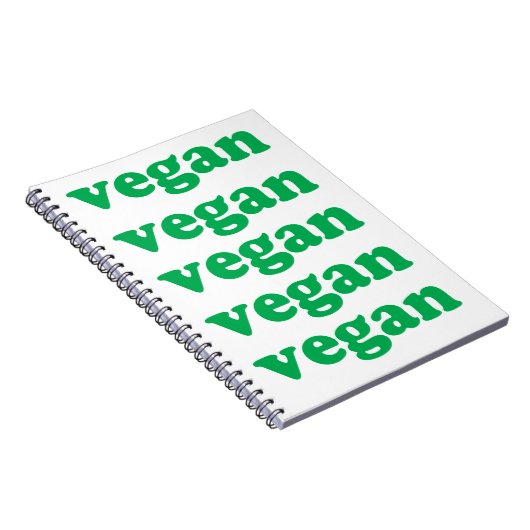 groene " veganletters " , witte achtergrond notitieboek (Rechterzijde)