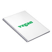 groene " veganletters " , witte achtergrond notitieboek (Rechterzijde)