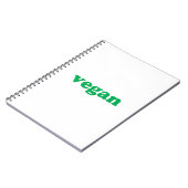 groene " veganletters " , witte achtergrond notitieboek (Linkerzijde)