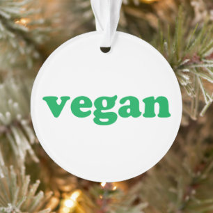 groene " veganletters " , witte achtergrond ornament