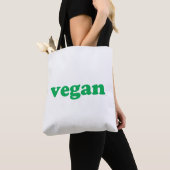 groene " veganletters " , witte canvas tas (Dichtbij)