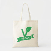 Groene vegetan Vegetarian Veganism Dierenvriend Qu Tote Bag (Voorkant)