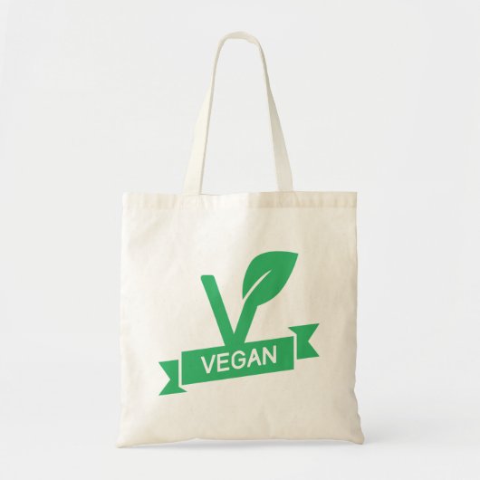Groene vegetan Vegetarian Veganism Dierenvriend Qu Tote Bag (Voorkant)
