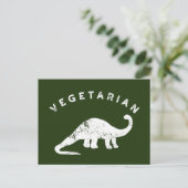 Groene vegetariër Dinosaur, wit en jager Briefkaart (Staand voorkant)