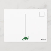 Groene vegetariër Dinosaur, wit en jager Briefkaart (Achterkant)