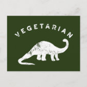 Groene vegetariër Dinosaur, wit en jager Briefkaart (Voorkant)