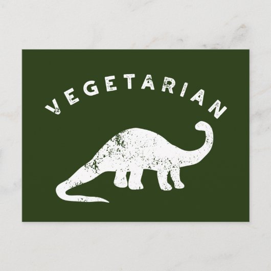 Groene vegetariër Dinosaur, wit en jager Briefkaart (Voorkant)