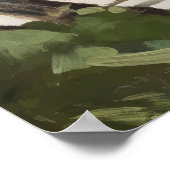 Groene vegetatietapijt van de Riverbank Poster (Hoek)