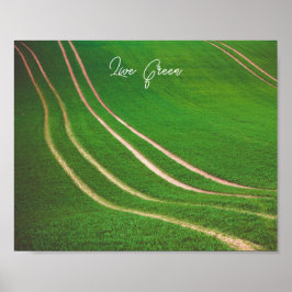 Groene velden poster