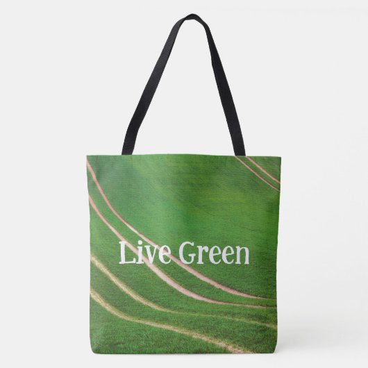 Groene velden tote bag (Voorkant)