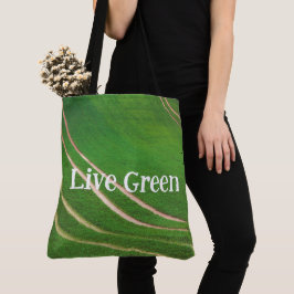 Groene velden tote bag