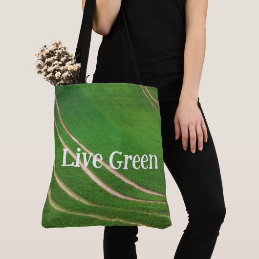 Groene velden tote bag (Dichtbij)