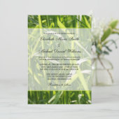 Groene veldgras buitenbruiloft kaart (Staand voorkant)